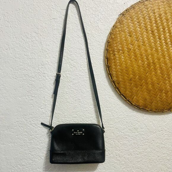 Black Kate Spade Adjustable Crossbody Leather Purse - Picture 2 of 10